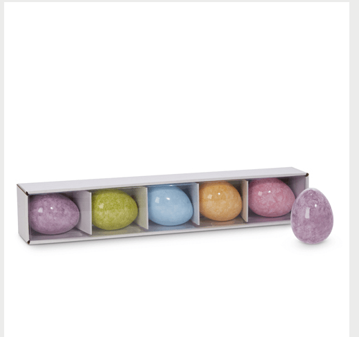 Box of Polished Eggs - 3" - Raz - Home 2 Court