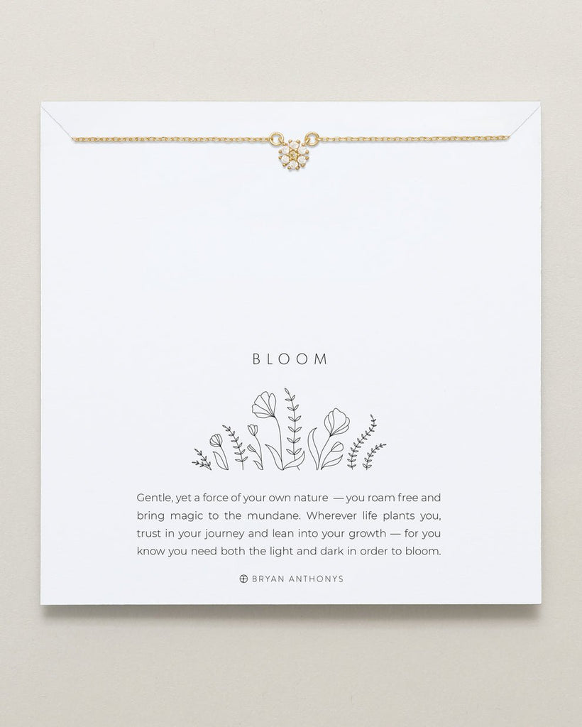 Bryan Anthonys Bloom Dainty Necklace 14K Gold/Clear - Home 2 Court