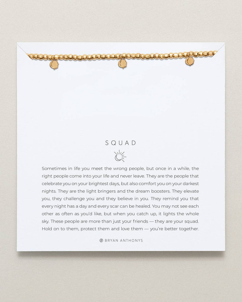 Bryan Anthonys - Squad Beaded Icon Bracelet: 14k Gold - Home 2 Court