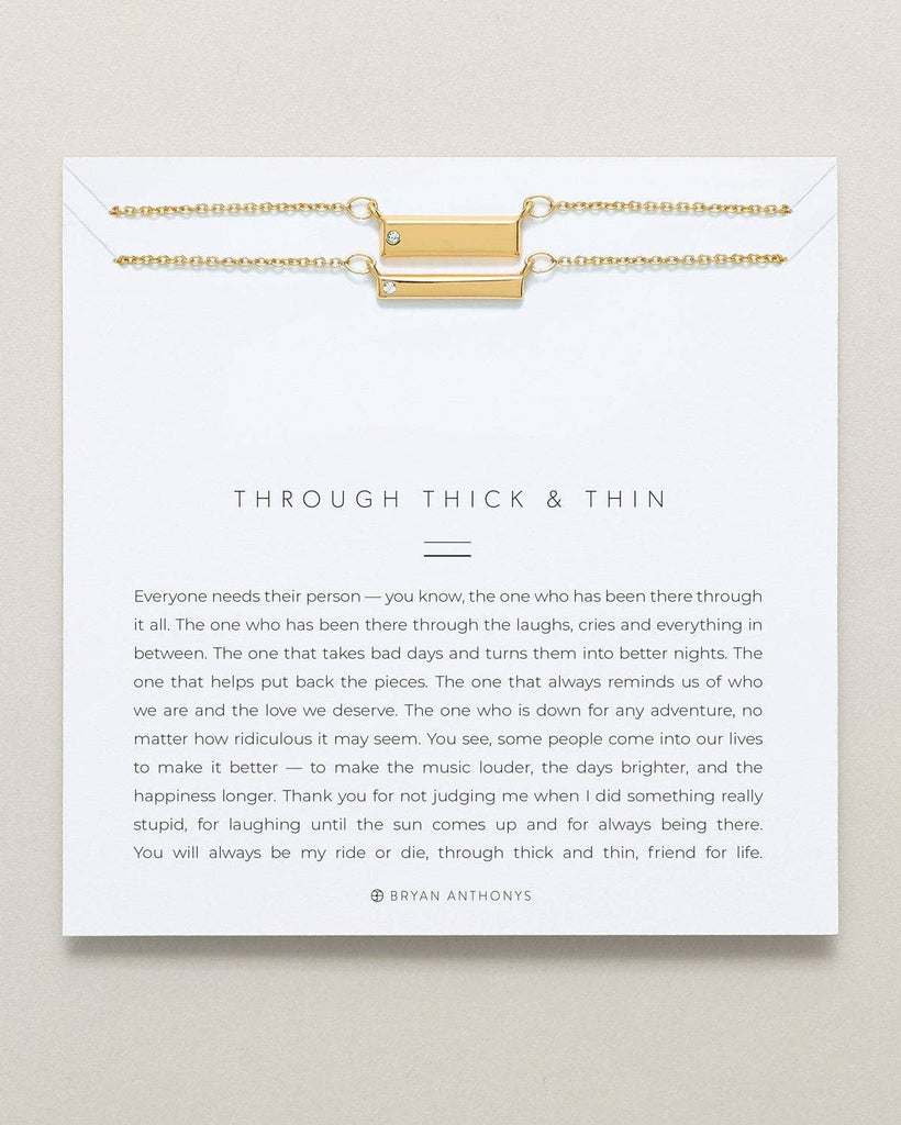 Bryan Anthonys - Through Thick & Thin Necklace Set: 14k Gold - Home 2 Court
