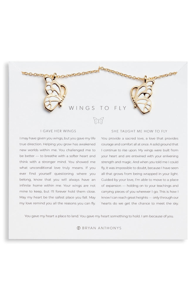 Bryan Anthonys Wings to Fly Necklace Set in 14K Gold - Home 2 Court
