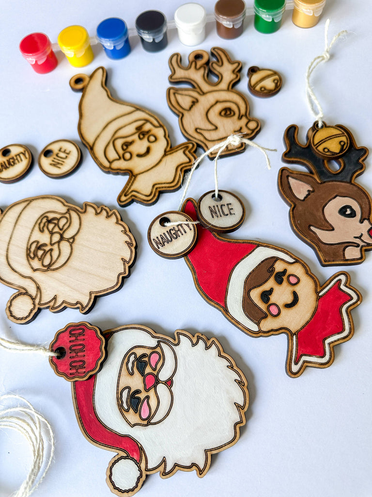 Santa & Friends Wood Ornament Kit