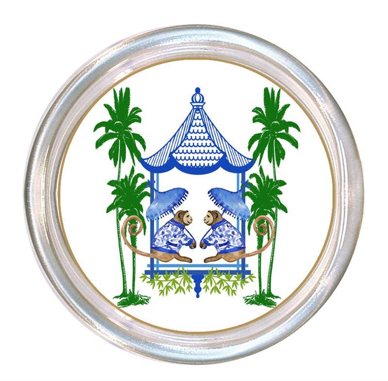 Chic Monkeys with Pagoda Coaster - Marye Kelley