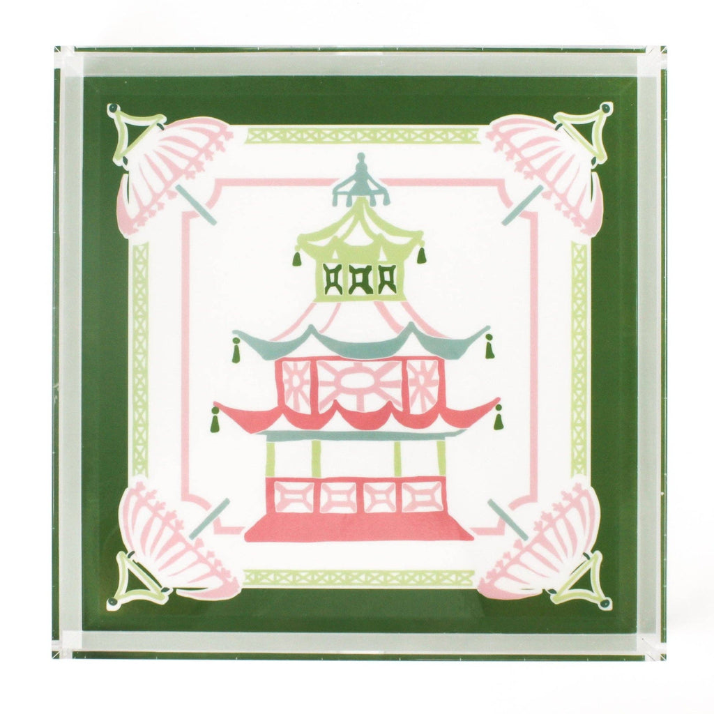 Chinoiserie Umbrella Pagoda Acrylic Trays 3 Sizes | Gifts
