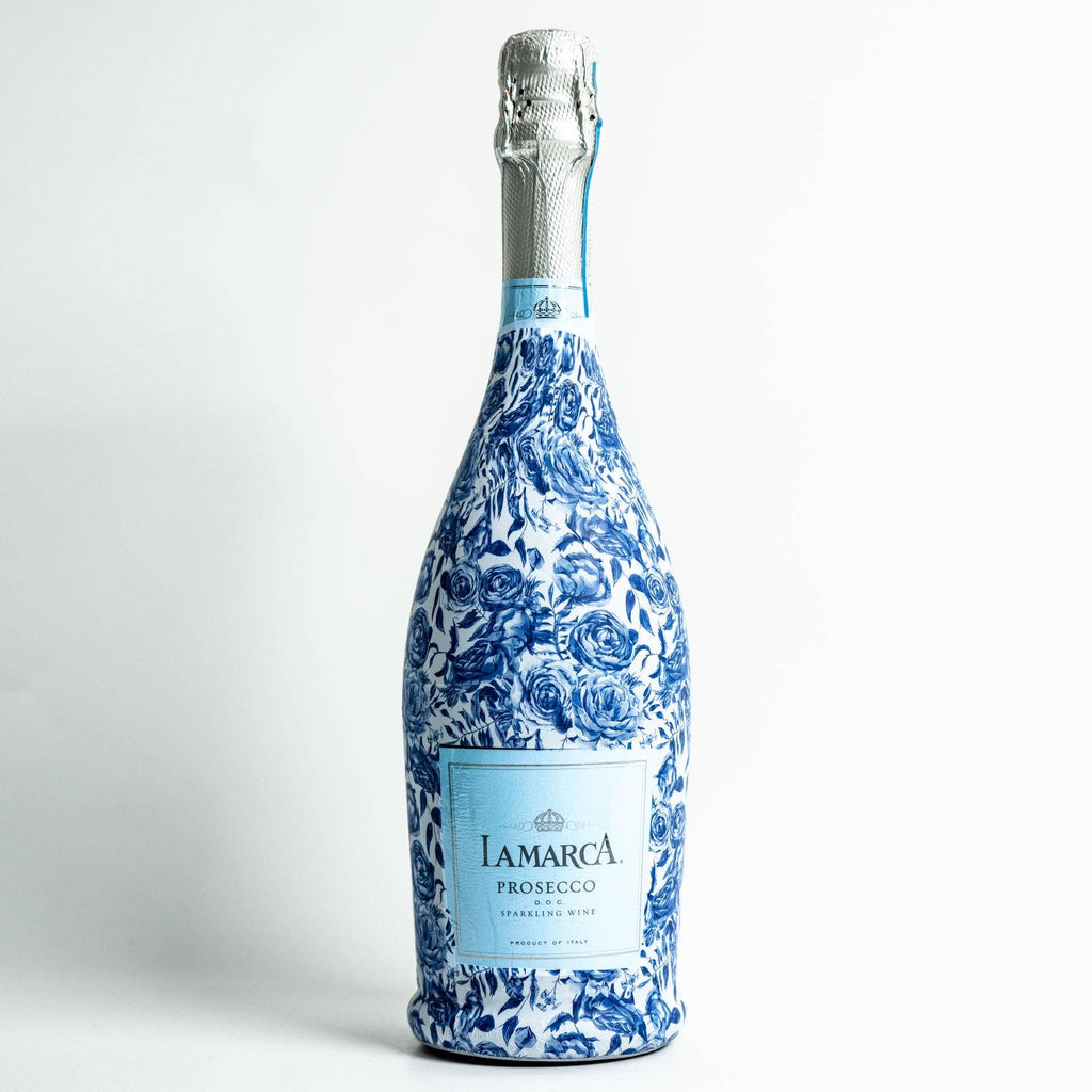 Beau Bottles Blue Porcelain Roses- Prosecco Collection
