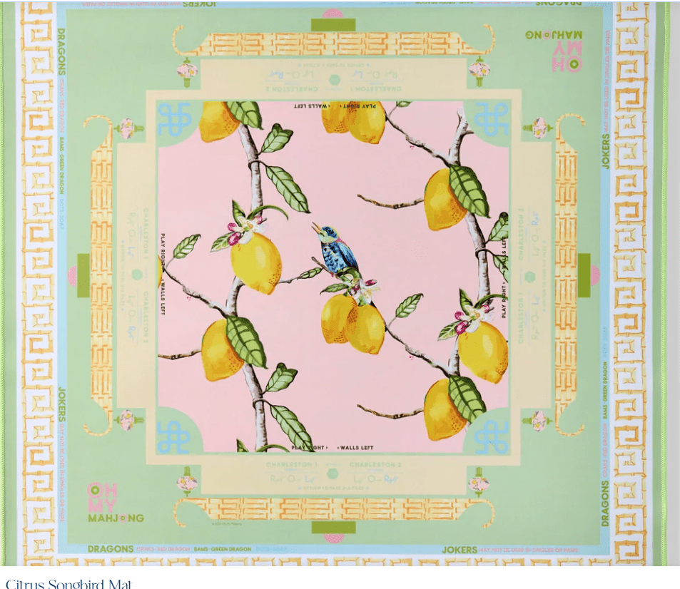 Citrus Songbird Mat - Oh My Mahjong - Home 2 Court