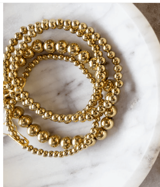 Classic Gold Ball Bracelets - 8mm - Lotus Jewelry Studios - Home 2 Court