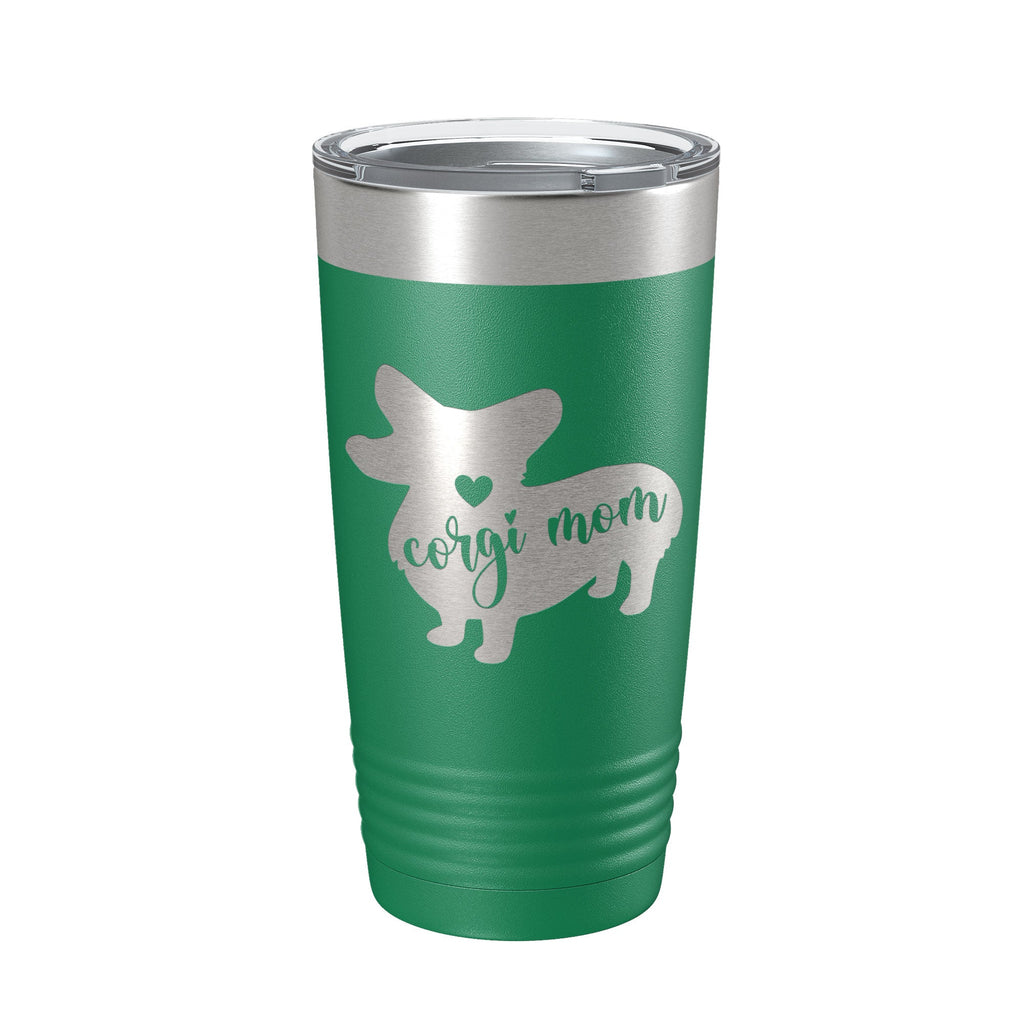 Corgi Mom Tumbler Dog Travel Mug Gift Insulated Laser Engraved Coffee Cup 20 oz - Home 2 Court