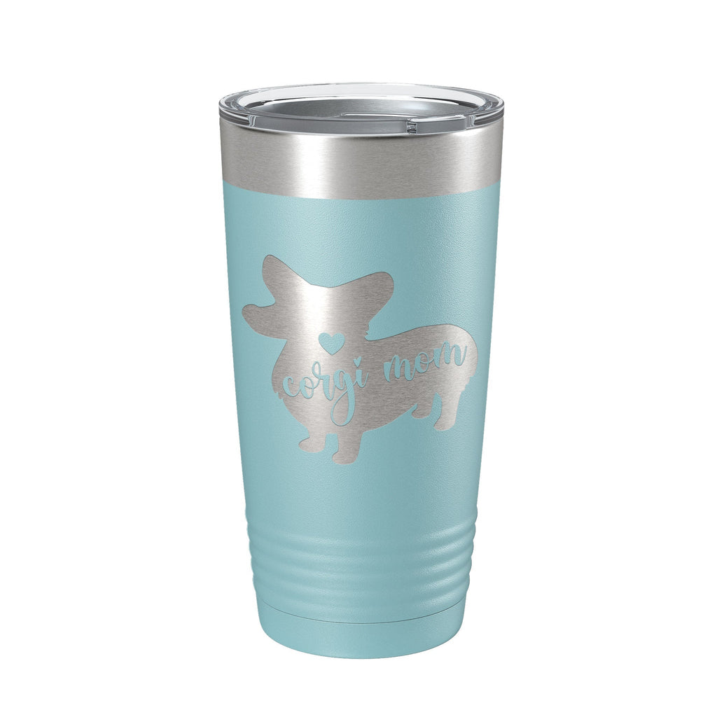 Corgi Mom Tumbler Dog Travel Mug Gift Insulated Laser Engraved Coffee Cup 20 oz - Home 2 Court