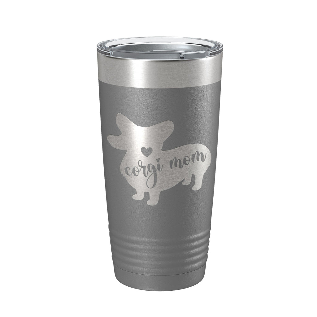 Corgi Mom Tumbler Dog Travel Mug Gift Insulated Laser Engraved Coffee Cup 20 oz - Home 2 Court