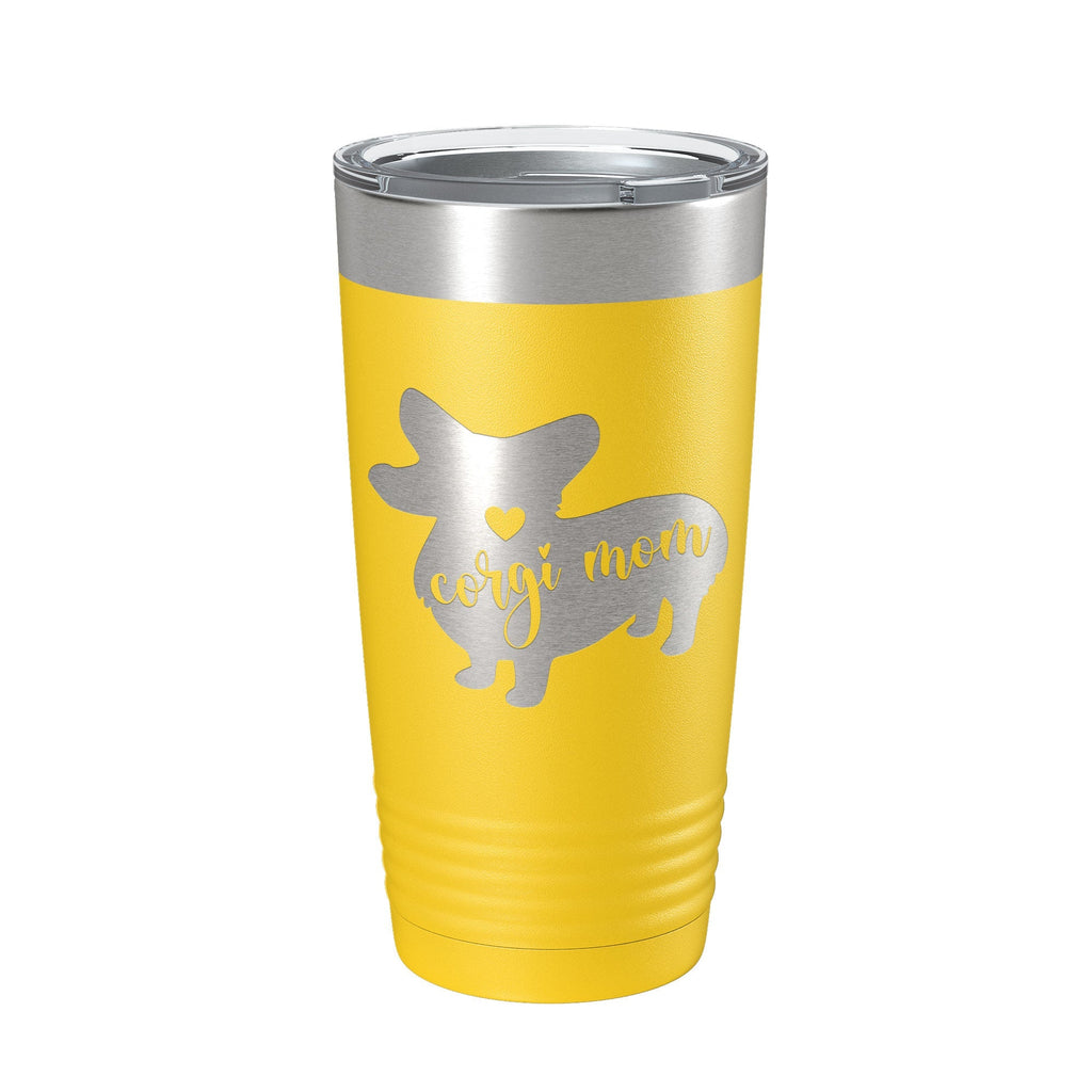 Corgi Mom Tumbler Dog Travel Mug Gift Insulated Laser Engraved Coffee Cup 20 oz - Home 2 Court