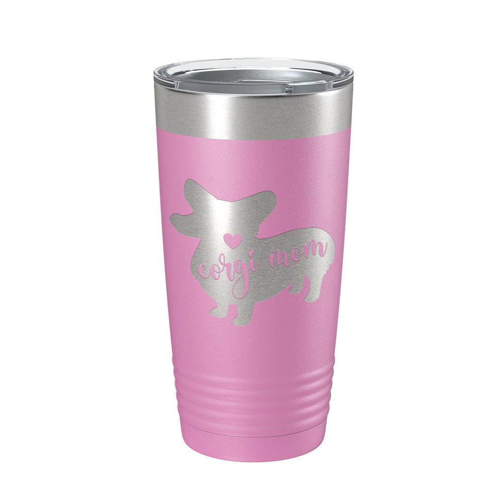 Corgi Mom Tumbler Dog Travel Mug Gift Insulated Laser Engraved Coffee Cup 20 oz - Home 2 Court
