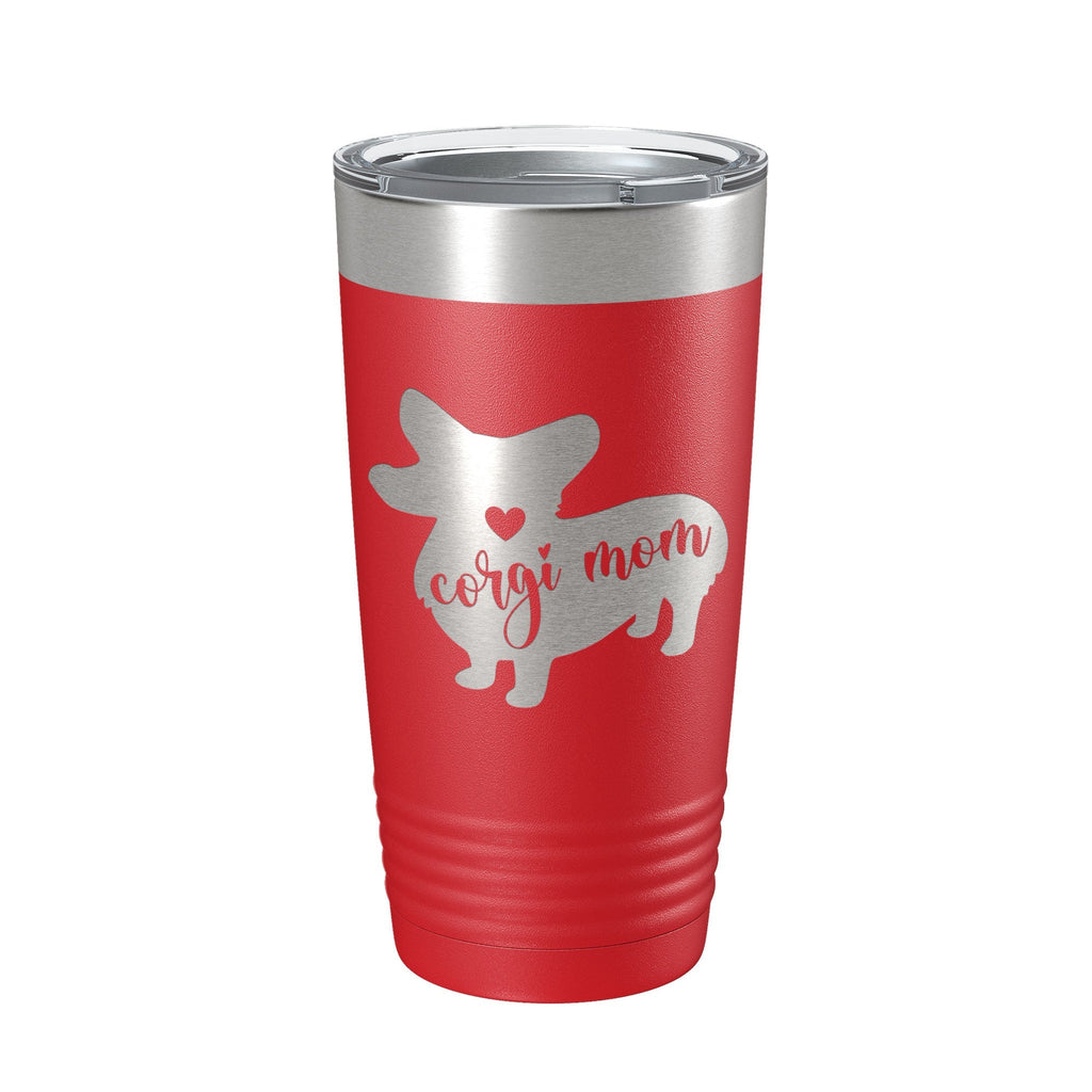 Corgi Mom Tumbler Dog Travel Mug Gift Insulated Laser Engraved Coffee Cup 20 oz - Home 2 Court