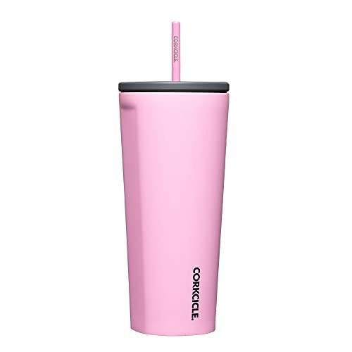Corkcicle Cold Cup in Pink/Sun - Soaked Pink Size 24oz Straw - Home 2 Court
