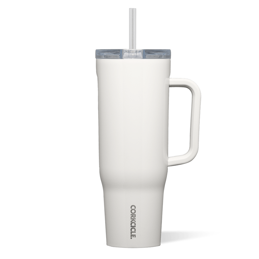 Corkcicle Tumbler With Straw and Handle OAT MILK, Reusable Water Bottle, Triple Insulated Travel Mug, BPA Free, Keeps Beverages Cold for 12 Hours and Hot for 5 Hours, Oat Milk - Home 2 Court