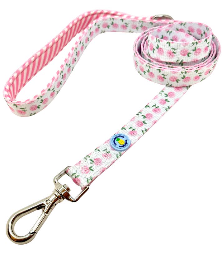 Covey Collection - Hydrangea Leash - Pink: Gold - Home 2 Court