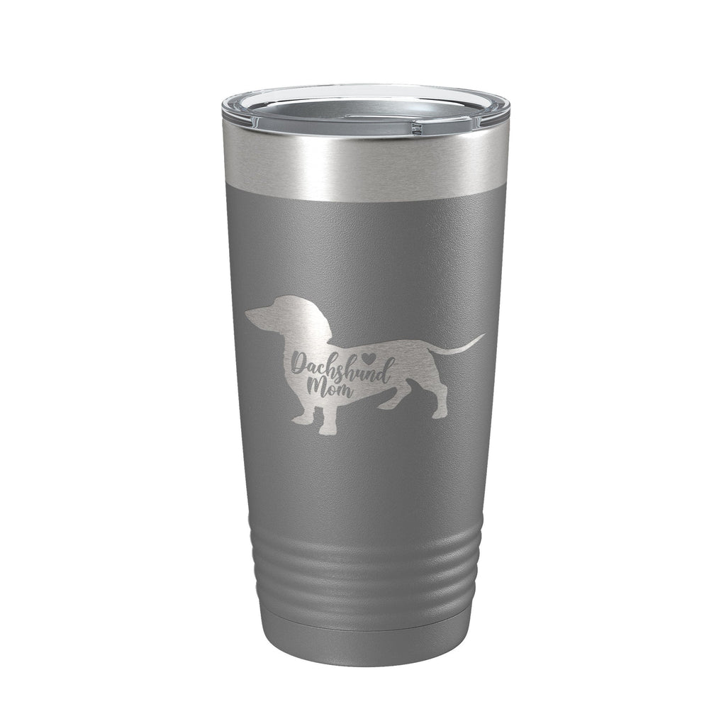 Dachshund Mom Tumbler Dog Travel Mug Gift Insulated Laser Engraved Coffee Cup 20 oz - Home 2 Court
