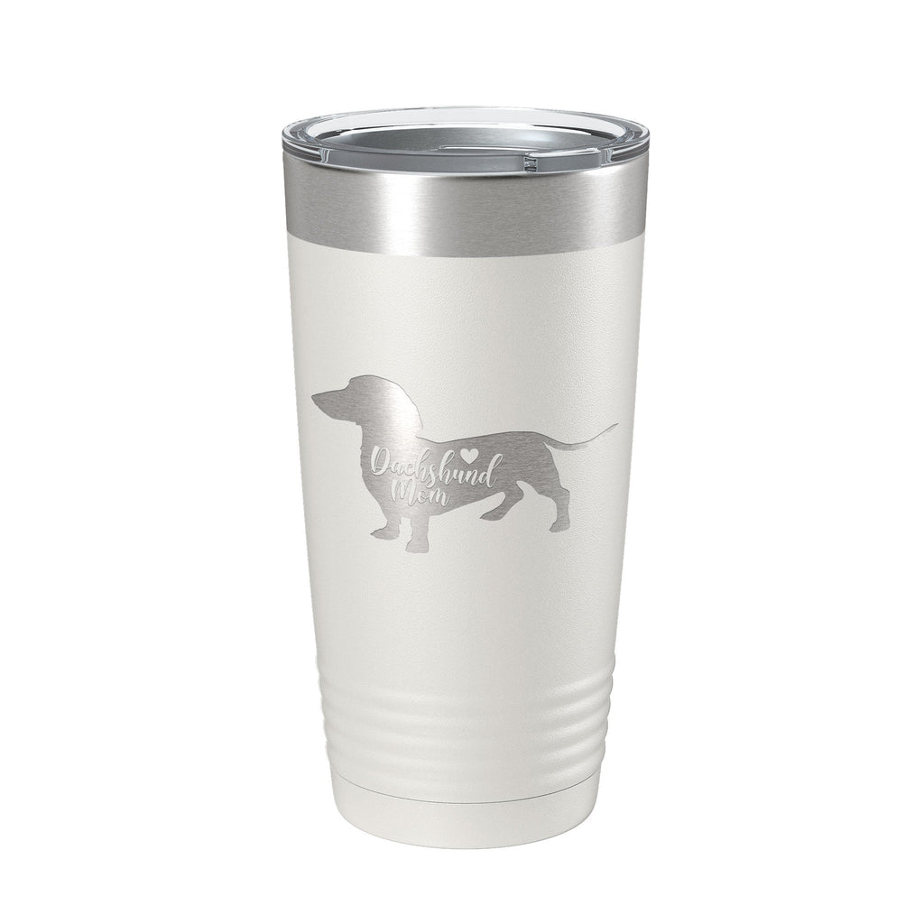 Dachshund Mom Tumbler Dog Travel Mug Gift Insulated Laser Engraved Coffee Cup 20 oz - Home 2 Court