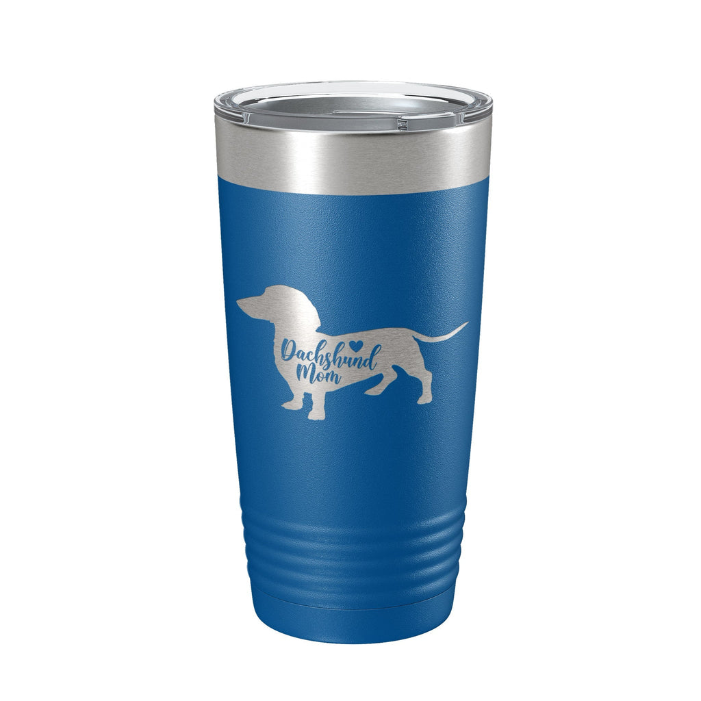 Dachshund Mom Tumbler Dog Travel Mug Gift Insulated Laser Engraved Coffee Cup 20 oz - Home 2 Court