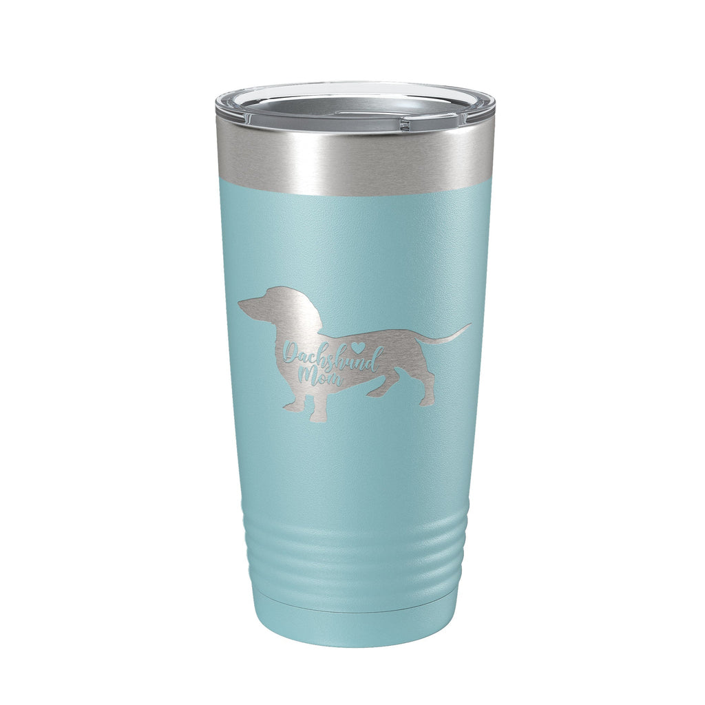 Dachshund Mom Tumbler Dog Travel Mug Gift Insulated Laser Engraved Coffee Cup 20 oz - Home 2 Court