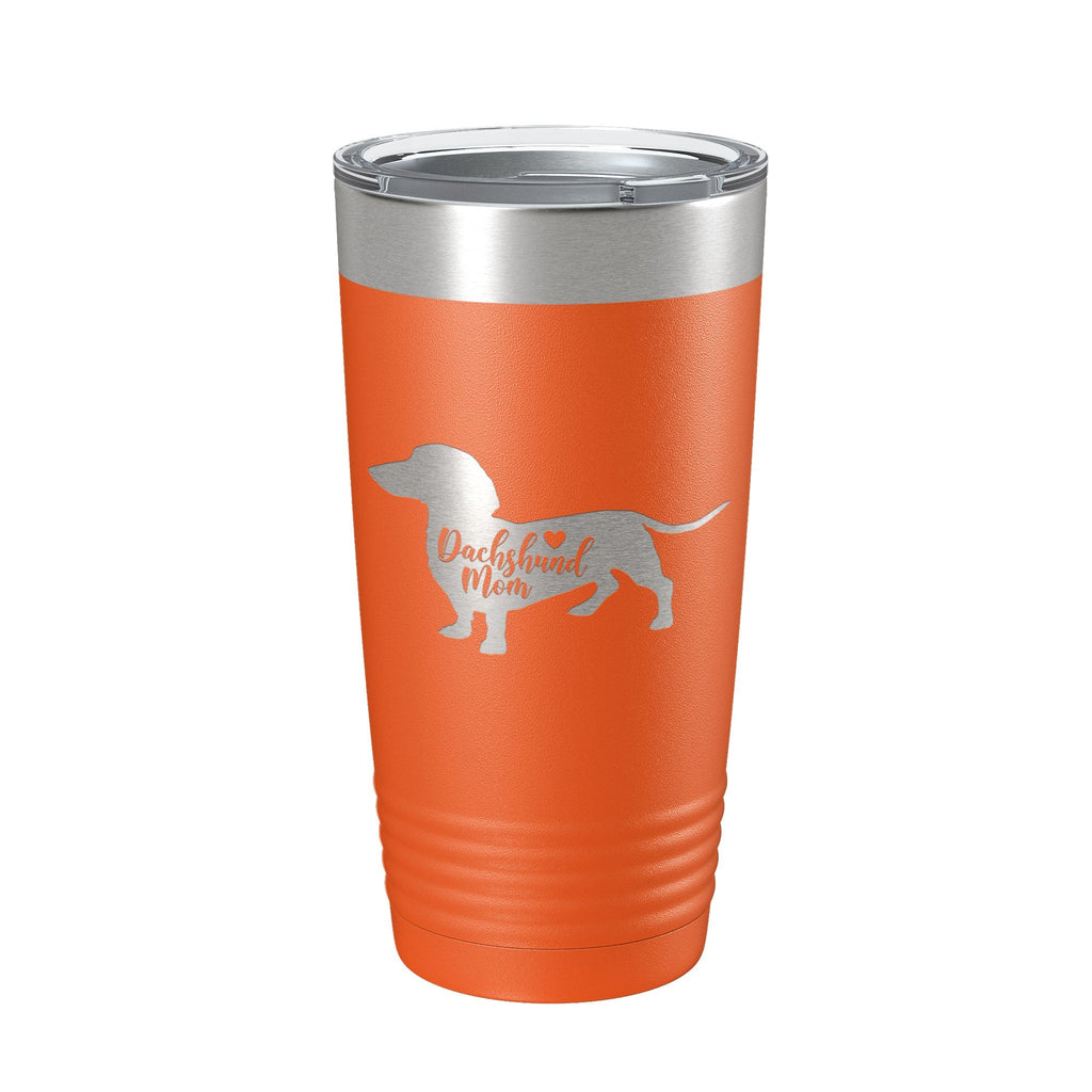Dachshund Mom Tumbler Dog Travel Mug Gift Insulated Laser Engraved Coffee Cup 20 oz - Home 2 Court
