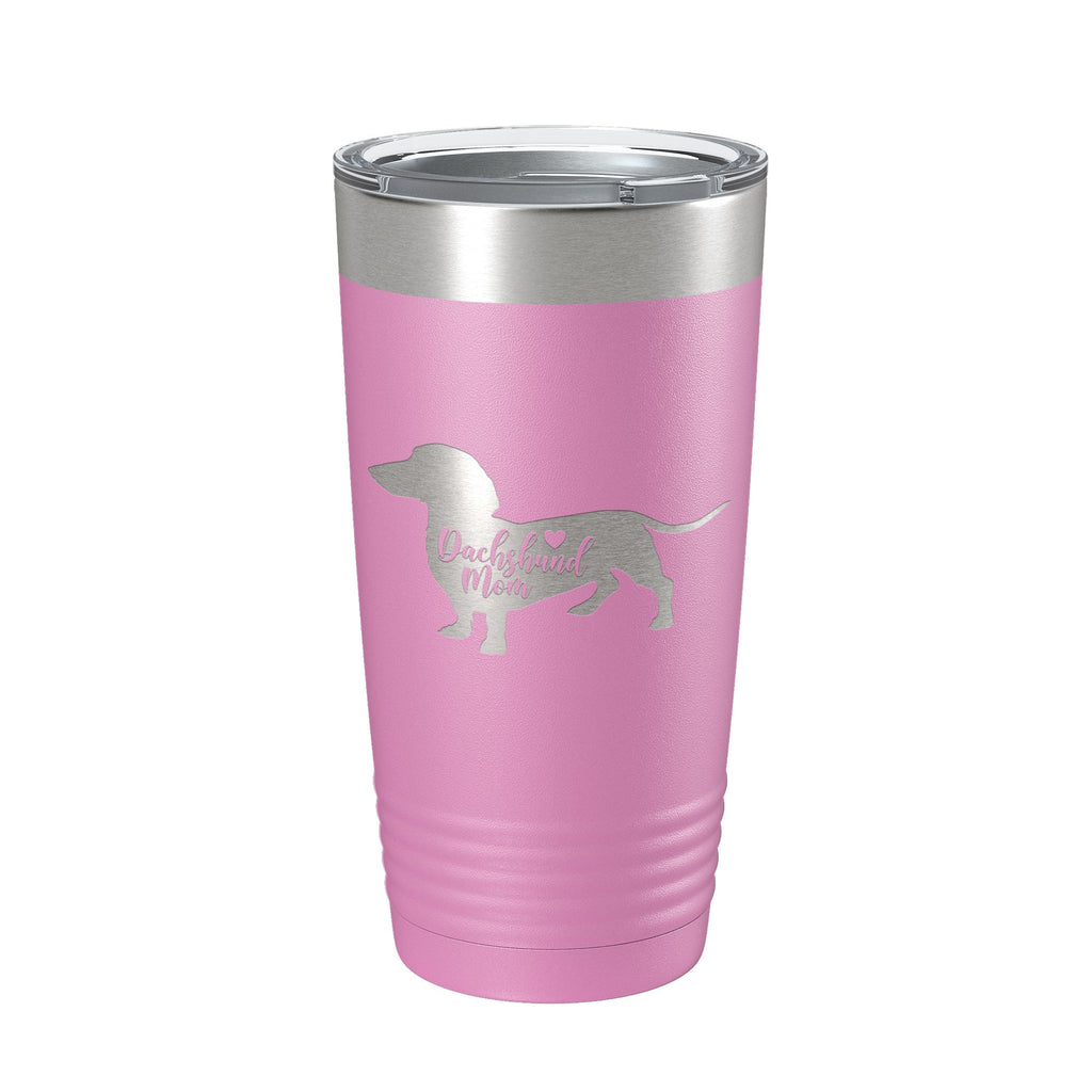 Dachshund Mom Tumbler Dog Travel Mug Gift Insulated Laser Engraved Coffee Cup 20 oz - Home 2 Court