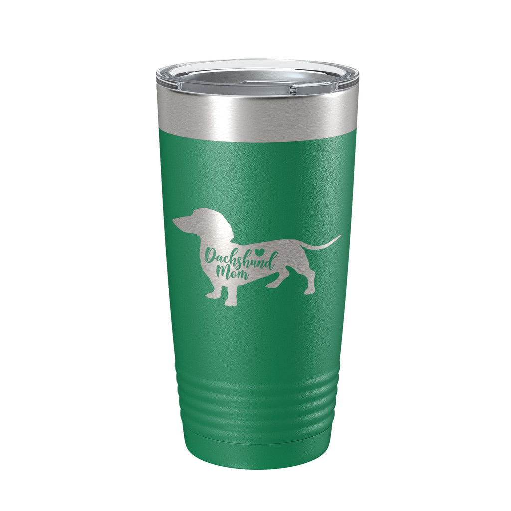 Dachshund Mom Tumbler Dog Travel Mug Gift Insulated Laser Engraved Coffee Cup 20 oz - Home 2 Court