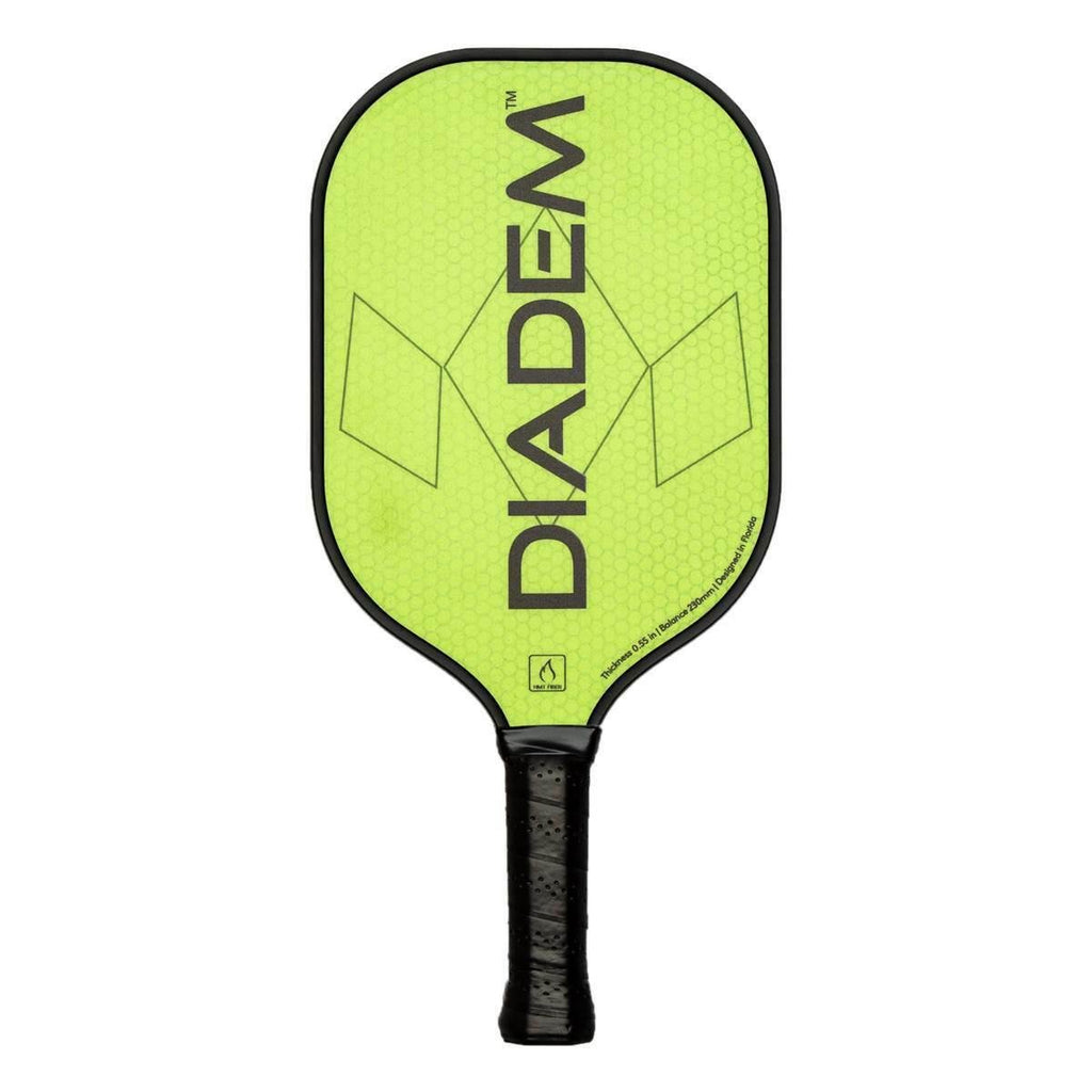 Diadem Riptide Pickleball Paddle | Honeycomb Core, Fiberglass Face | Ultra Sleek Edge Guard, Easy to Swing - Home 2 Court