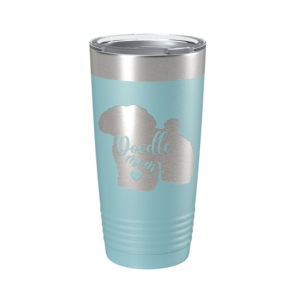 Doodle Mom Tumbler Dog Travel Mug Gift Insulated Laser Engraved Coffee Cup 20 oz - Home 2 Court