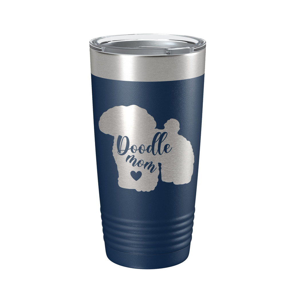 Doodle Mom Tumbler Dog Travel Mug Gift Insulated Laser Engraved Coffee Cup 20 oz - Home 2 Court
