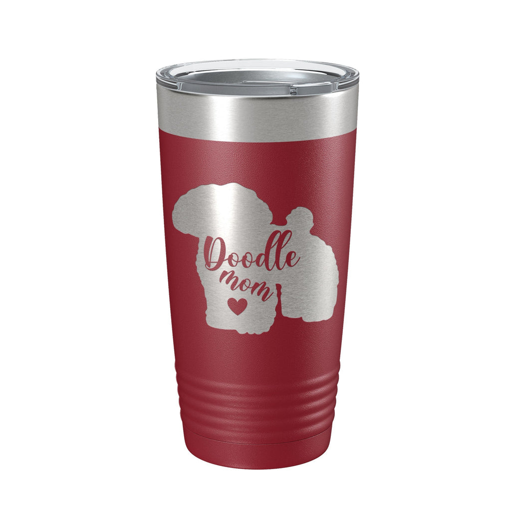 Doodle Mom Tumbler Dog Travel Mug Gift Insulated Laser Engraved Coffee Cup 20 oz - Home 2 Court