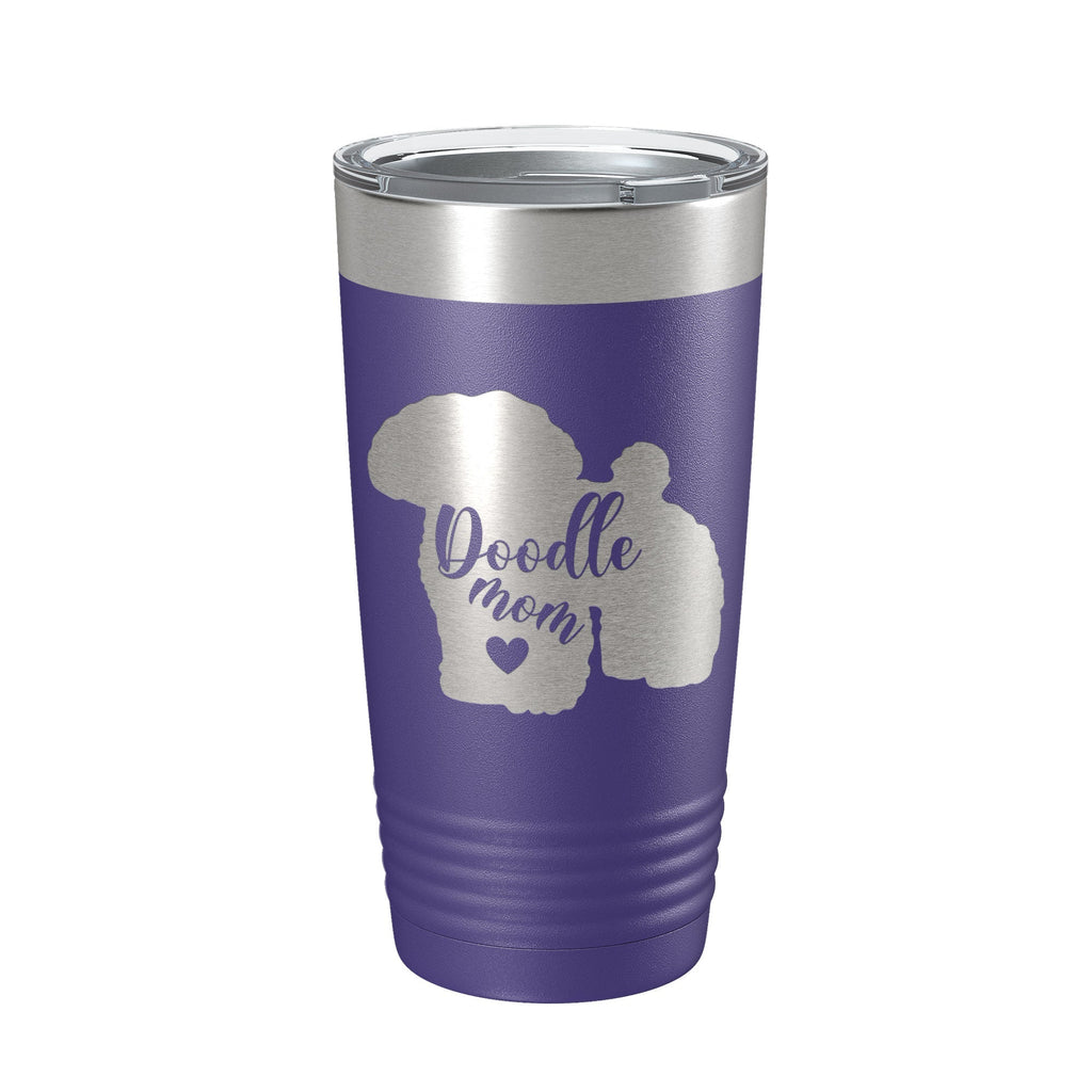 Doodle Mom Tumbler Dog Travel Mug Gift Insulated Laser Engraved Coffee Cup 20 oz - Home 2 Court