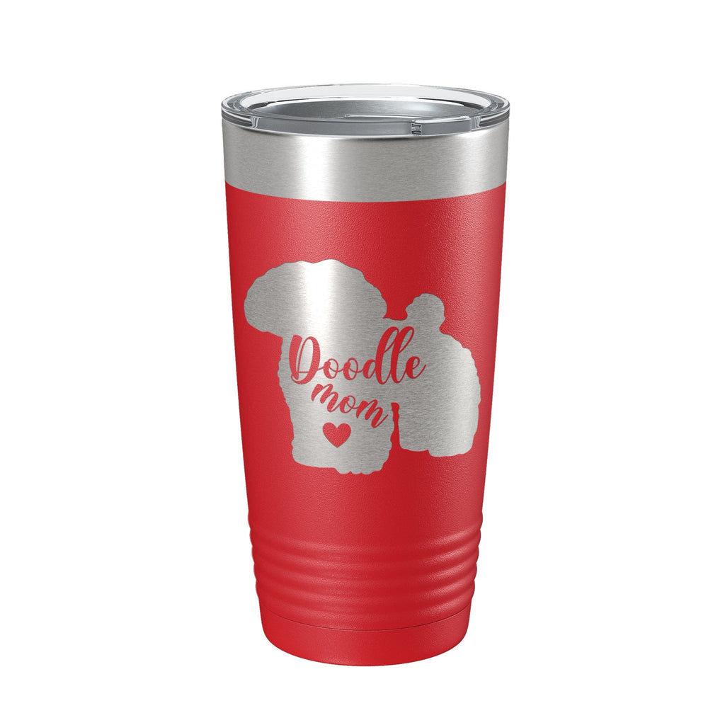 Doodle Mom Tumbler Dog Travel Mug Gift Insulated Laser Engraved Coffee Cup 20 oz - Home 2 Court