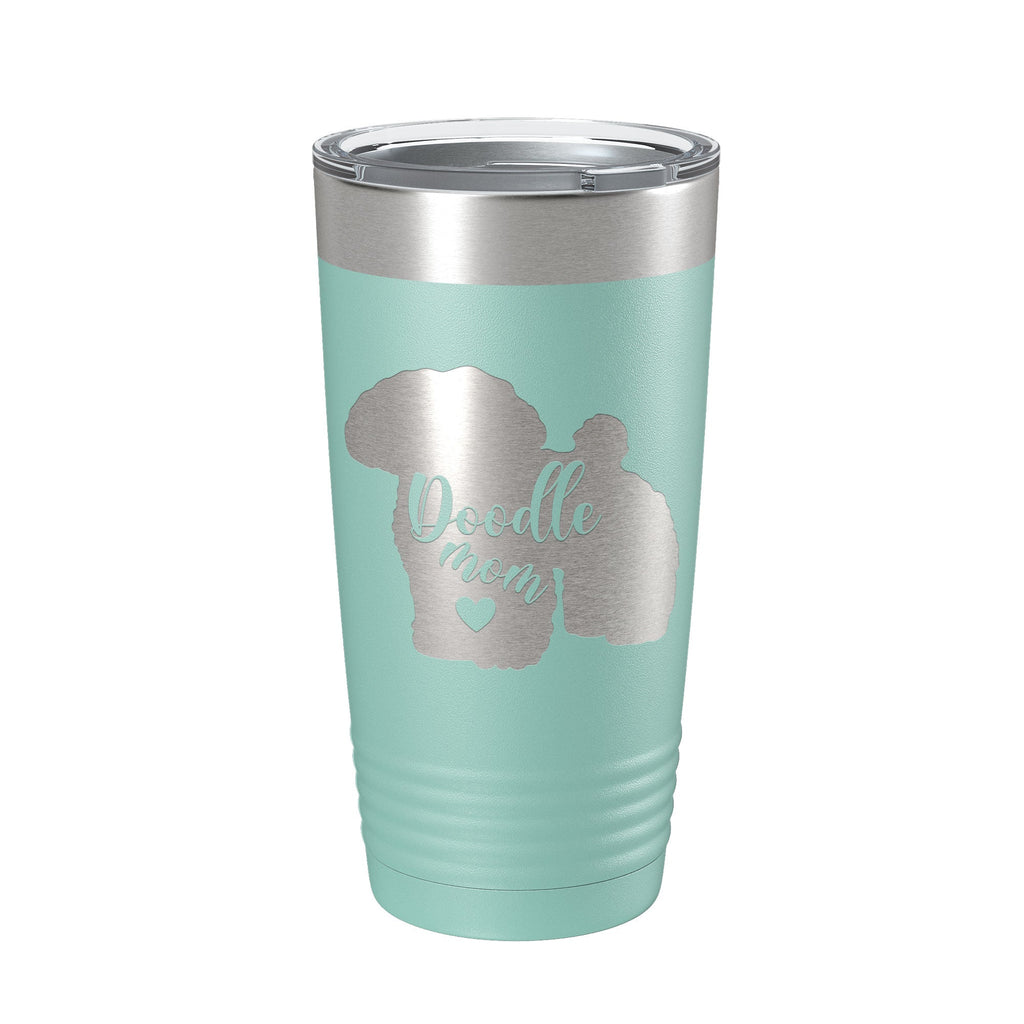 Doodle Mom Tumbler Dog Travel Mug Gift Insulated Laser Engraved Coffee Cup 20 oz - Home 2 Court