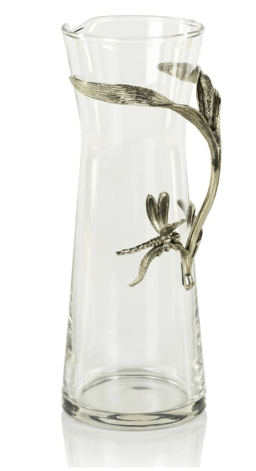 DragonFly Pewter and Glass Pitcher - Zodax - Home 2 Court