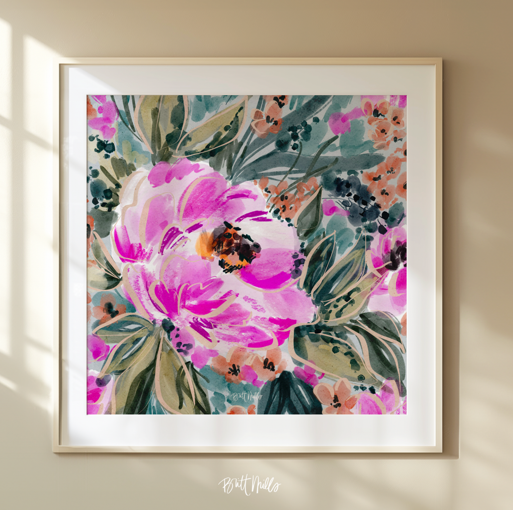 Rosalie Mahjong Mat Art Print - Britt Mills Design
