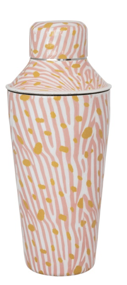 Enameled Cocktail Shaker - 3 - 1/2"Rd x 9"H Enameled Metal - Hazel Mazel - Home 2 Court