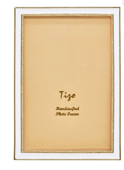 Enameled Gold Frame White - 2x3 - Tizo Design - Home 2 Court
