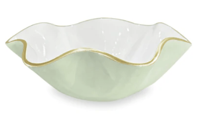Encanto Carola Small Round Bowl (Pistachio and White) - Beatriz Ball - Home 2 Court