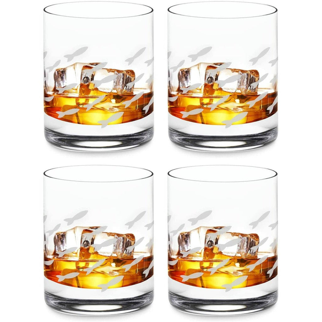 Fish Old Fashion Glasses, Set of 4 - Home 2 Court