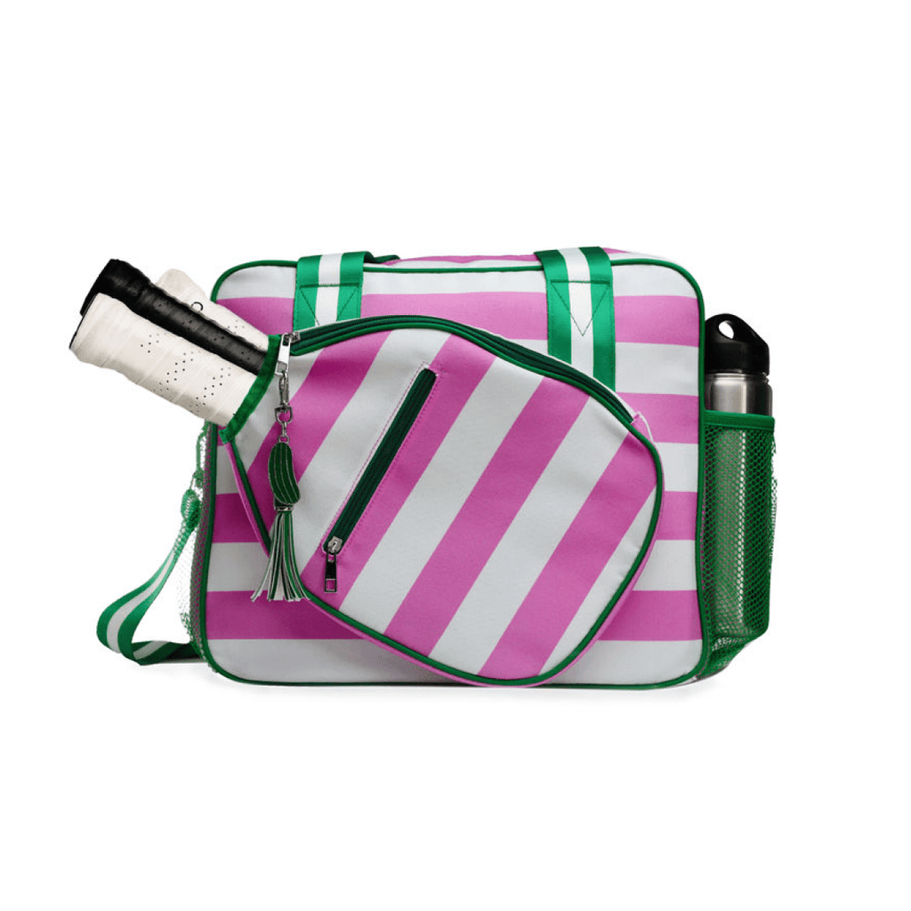 Fresh Pickle - The Lola Pickleball Tote Bag Pink Stripe - Home 2 Court