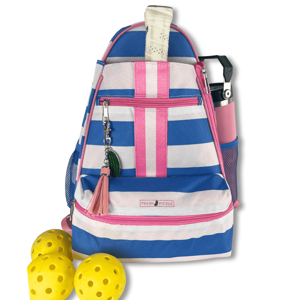 Fresh Pickle - The Teddi Pickleball Backpack Blue Stripe - Home 2 Court