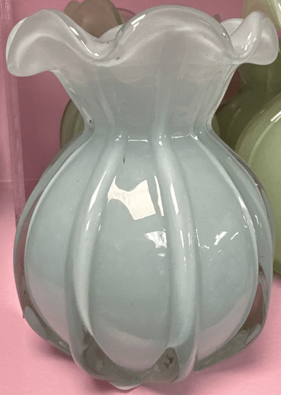 Glass Vento Small Round Bud Vase - Sky - Beatriz Ball - Home 2 Court
