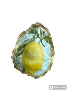 Gold Oyster Shell Trinket Dish - single lemon - medium - Home 2 Court