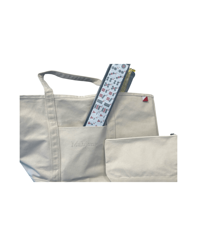 H2C Mahjong Set - Canvas Tote - Natural - Home 2 Court