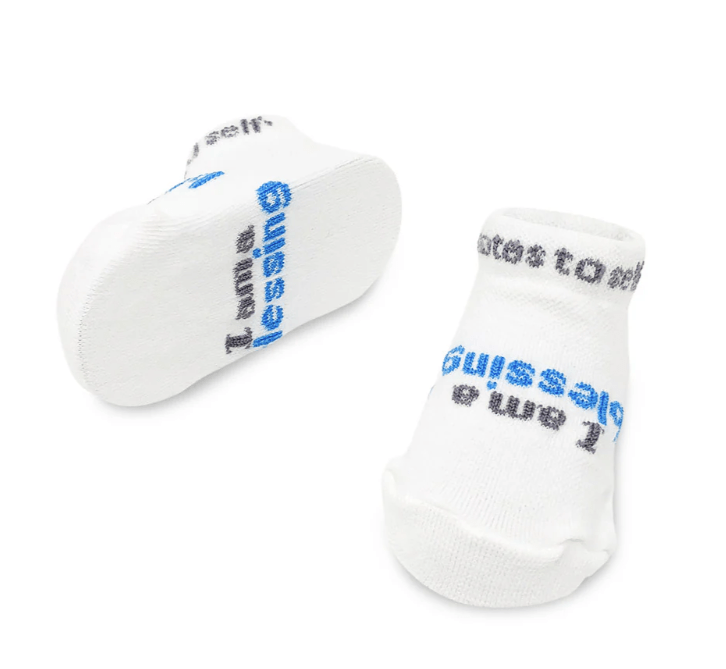 I am a blessing - Wht w/ blue letters - Notes to Self - Home 2 Court