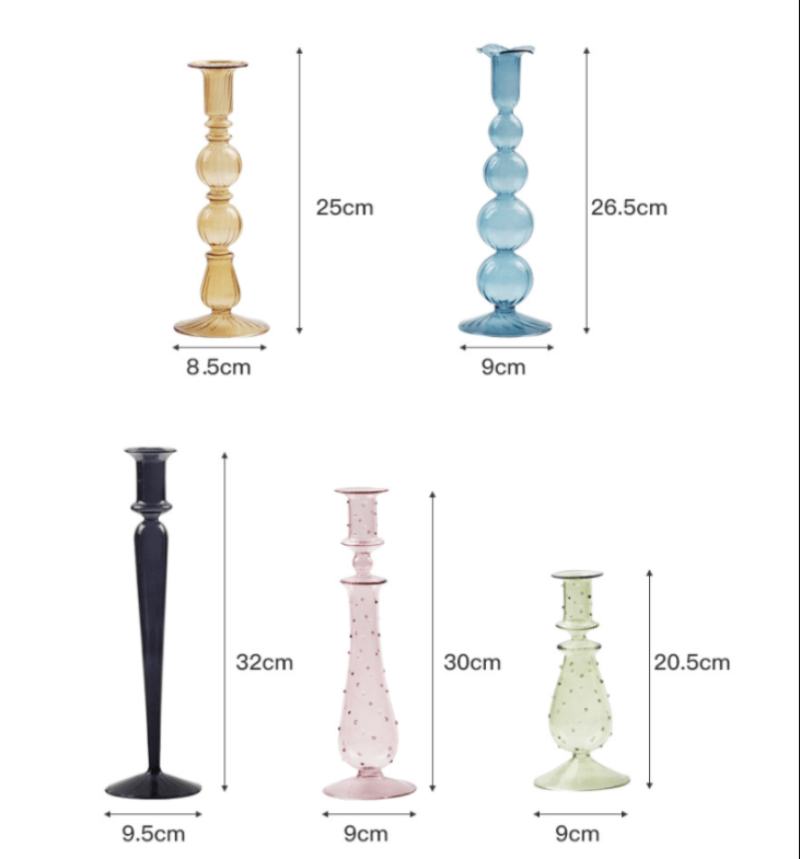 IVORE.GROUP - Artist Style Glass Candlestick Holder - Home 2 Court