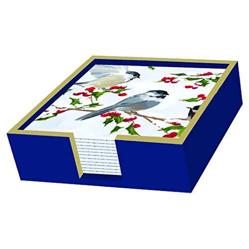 Lacquer Wood Beverage Paper Napkin Caddy - Blue - PD - Home 2 Court