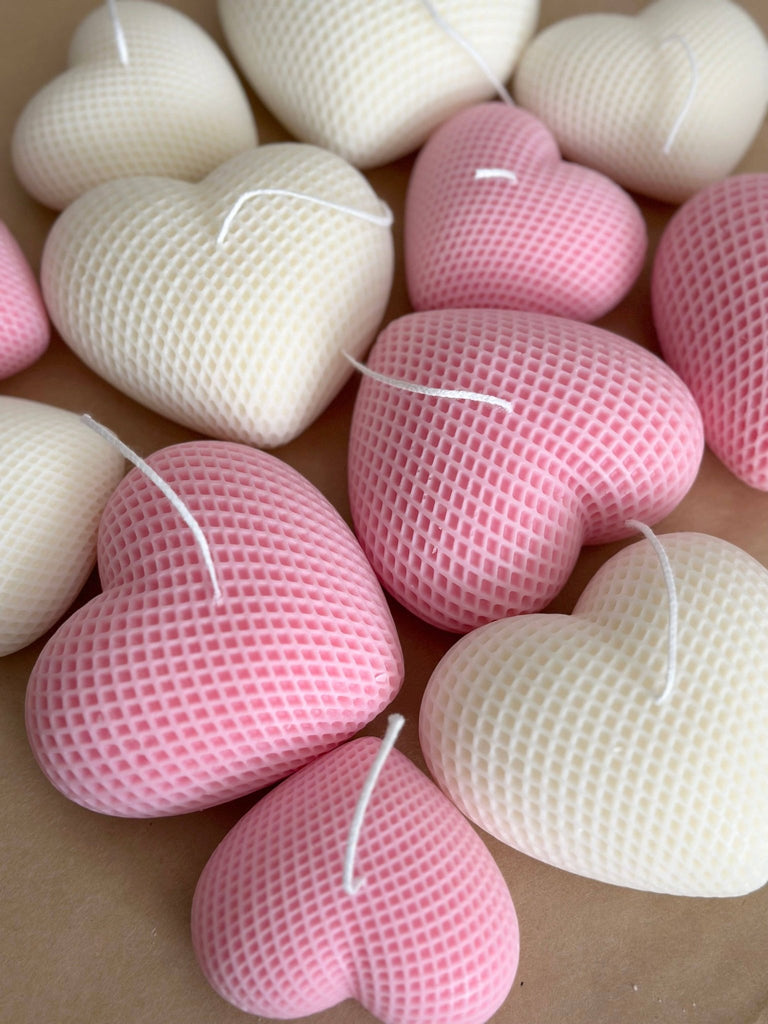 Love Pillar Candle: Baby Pink, Large - LA AROMA CANDLE CO. - Home 2 Court