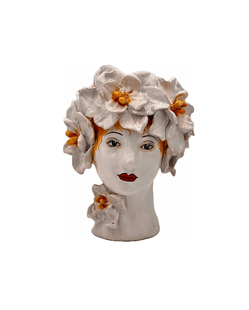 Magnolia,Small Ceramic Head Vase - Home 2 Court